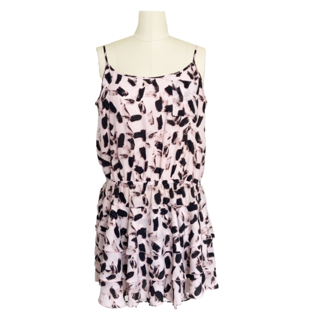 leopard mini dress with ruffle skirt